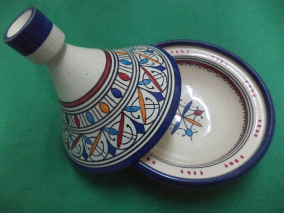 Traditional Moroccan ceramic tagine