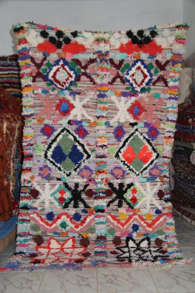 Boucherouite Tribal Art Rug   Tapis MAROCAIN Moroccan rug Berber