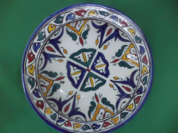 Handmade Moroccan Plate Safi design ceramic