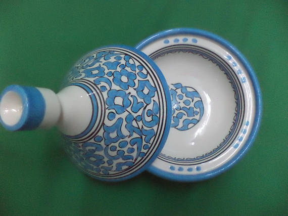 Moroccan Handmade Small Tajine  Jewelry Boxes   Traditional Moroccan ceramic tagine