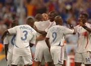 les Bleus vainqueur contre le Portugal le  5er juillet 2006